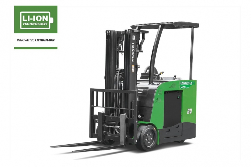 3 Wheel Electric Lithium-ion Stand-Up Counterbalanced Forklift 3,000-5,000lbs