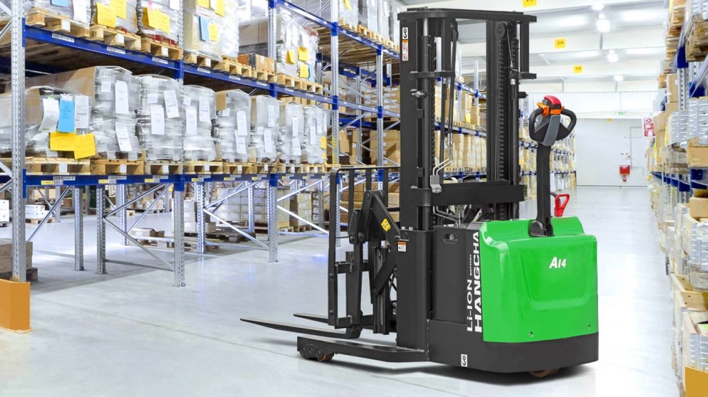 Electric Lithium-ion Industrial Walkie Reach Stacker 