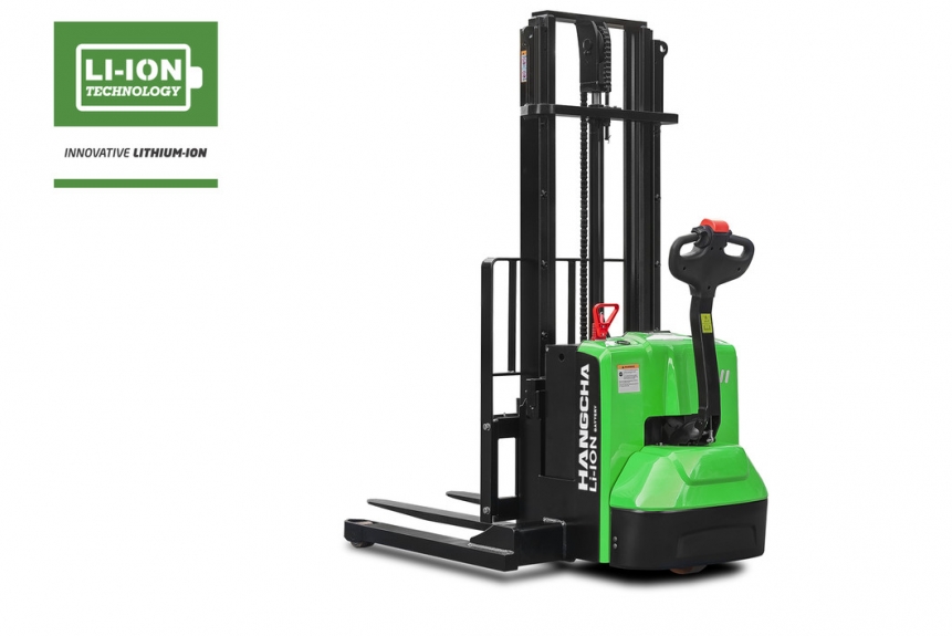 Electric Lithium-ion Walkie Straddle Stacker 2,500lbs